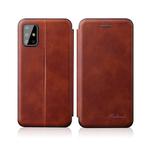For Samsung Galaxy S20 Plus Integrated Electricity Pressing Retro Texture Magnetic TPU+PU Leather Case with Card Slot & Holder(Brown)