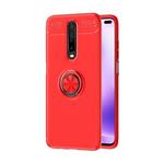 For Xiaomi Redmi K30 Metal Ring Holder 360 Degree Rotating TPU Case(Red+Red)