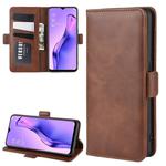 For Oppo A8 Dual-side Magnetic Buckle Horizontal Flip Leather Case with Holder & Card Slots & Wallet(Brown)