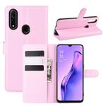 For Oppo A8 Litchi Texture Horizontal Flip Protective Case with Holder & Card Slots & Wallet(Pink)