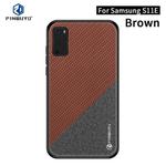 PINWUYO Rong Series  Shockproof PC + TPU+ Chemical Fiber Cloth Protective Cover(Brown)