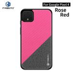 For Google Pixel4 PINWUYO Rong Series  Shockproof PC + TPU+ Chemical Fiber Cloth Protective Cover(Red)
