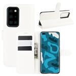 For Huawei P40 Pro Litchi Texture Horizontal Flip Protective Case with Holder & Card Slots & Wallet(White)