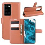 For Huawei P40 Pro Litchi Texture Horizontal Flip Protective Case with Holder & Card Slots & Wallet(Brown)