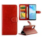 For  Galaxy S20+ Crazy Horse Texture Leather Horizontal Flip Protective Case with Holder & Card Slots & Wallet & Photo Frame(Brown)