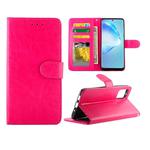 For  Galaxy S20+ Crazy Horse Texture Leather Horizontal Flip Protective Case with Holder & Card Slots & Wallet & Photo Frame(Magenta)
