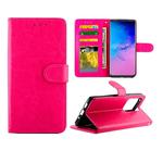 For Galaxy S20 Ultra Crazy Horse Texture Leather Horizontal Flip Protective Case with Holder & Card Slots & Wallet & Photo Frame(Magenta)