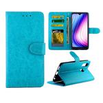 For Vivo Y19 / U3/ Y5s/ U20 Crazy Horse Texture Leather Horizontal Flip Protective Case with Holder & Card Slots & Wallet & Photo Frame(Baby Blue)