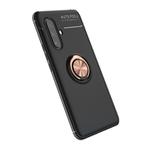 For Vivo X30 Metal Ring Holder 360 Degree Rotating TPU Case(Black+Rose Gold)