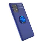 For Galaxy A91 Metal Ring Holder 360 Degree Rotating TPU Case(Blue+Blue)