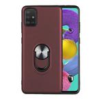 For Galaxy A51 / M40s 360 Rotary Multifunctional Stent PC+TPU Case with Magnetic Invisible Holder(Jujube Red)