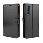 For OPPO Reno 3 Pro Crazy Horse Texture Horizontal Flip Leather Case with Holder & Card Slots & Photo Frame(Black)
