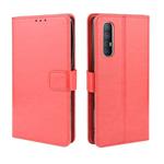 For OPPO Reno 3 Pro Crazy Horse Texture Horizontal Flip Leather Case with Holder & Card Slots & Photo Frame(Red)