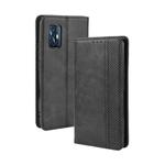For vivo V17 (India) Magnetic Buckle Retro Crazy Horse Texture Horizontal Flip Leather Case with Holder & Card Slots & Photo Frame(Black)