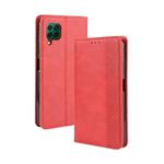 For Huawei P40 Lite / Nova 6 SE Magnetic Buckle Retro Crazy Horse Texture Horizontal Flip Leather Case with Holder & Card Slots & Photo Frame(Red)