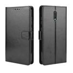 For Nokia 2.3 Retro Crazy Horse Texture Horizontal Flip Leather Case with Holder & Card Slots & Photo Frame(Black)