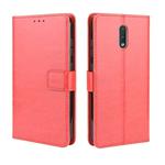 For Nokia 2.3 Retro Crazy Horse Texture Horizontal Flip Leather Case with Holder & Card Slots & Photo Frame(Red)