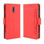 For Nokia 2.3 Wallet Style Skin Feel Calf Pattern Leather Case with Separate Card Slots & Holder & Wallet & Photo Frame(Red)