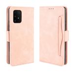 For Galaxy S10 Lite / A91 / M80s Wallet Style Skin Feel Calf Pattern Leather Case with Separate Card Slots & Holder & Wallet & Photo Frame(Pink)
