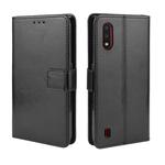 For Galaxy A01 Retro Crazy Horse Texture Horizontal Flip Leather Case with Holder & Card Slots & Photo Frame(Black)