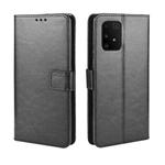 For Galaxy S10 Lite / A91 / M80s Retro Crazy Horse Texture Horizontal Flip Leather Case with Holder & Card Slots & Photo Frame(Black)