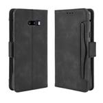 For LG G8X ThinQ / V50S ThinQ Wallet Style Skin Feel Calf Pattern Leather Case with Separate Card Slots & Holder & Wallet & Photo Frame(Black)