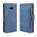 For LG G8X ThinQ / V50S ThinQ Wallet Style Skin Feel Calf Pattern Leather Case with Separate Card Slots & Holder & Wallet & Photo Frame(Blue)