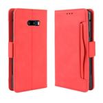 For LG G8X ThinQ / V50S ThinQ Wallet Style Skin Feel Calf Pattern Leather Case with Separate Card Slots & Holder & Wallet & Photo Frame(Red)