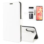 For OPPO A91/OPPO F15/OPPO Reno 3 R64 Texture Single Horizontal Flip PU Leather Case with Holder & Card Slots & Wallet & Photo Frame(White)