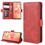 For OPPO A91 Dual-side Magnetic Buckle Horizontal Flip PU Leather Case with Holder & Card Slots & Wallet(Red)