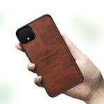 For Google Pixel 4 PINWUYO Zun Series PC + TPU + Skin Patch Waterproof Anti-fall All-inclusive Protective Shell(Brown)