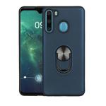 For Galaxy A21 360 Rotary Multifunctional Stent PC+TPU Case with Magnetic Invisible Holder(Navy Blue)