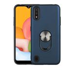 For Galaxy A01 360 Rotary Multifunctional Stent PC+TPU Case with Magnetic Invisible Holder(Navy Blue)
