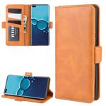 For Huawei P40 Dual-side Magnetic Buckle Horizontal Flip PU Leather Case with Holder & Card Slots & Wallet(Yellow)