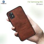 For Galaxy A91 / S10 Lite PINWUYO Zun Series PC + TPU + Skin Anti-fall All-inclusive Protective Case(Brown)