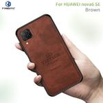 For Huawei Nova 6 SE PINWUYO Zun Series PC + TPU + Skin Waterproof And Anti-fall All-inclusive Protective Shell(Brown)