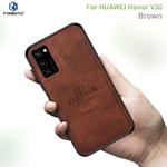 For Huawei Honor V30 / V30 Pro PINWUYO Zun Series PC + TPU + Skin Waterproof And Anti-fall All-inclusive Protective Shell(Brown)