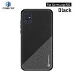 For Galaxy A51 / M40s PINWUYO Rong Series  Shockproof PC + TPU+ Chemical Fiber Cloth Protective Case(Black)