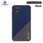 For Galaxy A91 / S10 Lite PINWUYO Rong Series  Shockproof PC + TPU+ Chemical Fiber Cloth Protective Case(Blue)