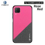For Huawei Nova 6 SE PINWUYO Rong Series  Shockproof PC + TPU+ Chemical Fiber Cloth Protective Case(Red)