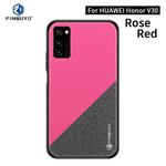 For Huawei Honor V30 / V30 Pro PINWUYO Rong Series  Shockproof PC + TPU+ Chemical Fiber Cloth Protective Case(Red)