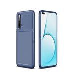 For OPPO Realme X50 Carbon Fiber Texture Shockproof TPU Case(Blue)