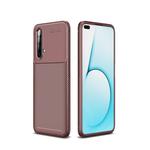 For OPPO Realme X50 Carbon Fiber Texture Shockproof TPU Case(Brown)