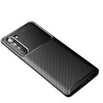 For Motorola Edge Carbon Fiber Texture Shockproof TPU Case(Black)