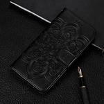 For Galaxy S20 Ultra Mandala Embossing Pattern Horizontal Flip Leather Case with Holder & Card Slots & Wallet & Photo Frame & Lanyard(Black)