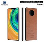 For Huawei Mate 30 Pro 5G (Leather) PINWUYO Pin Rui Series Classical Leather PC + TPU + PU Leather Waterproof Anti-fall All-inclusive Protective Case(Brown)