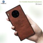 For Huawei Mate 30 Pro 5G (Leather) PINWUYO Zun Series PC + TPU + Skin Waterproof Anti-fall All-inclusive Protective Case(Brown)