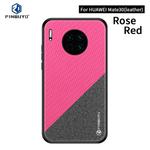 For Huawei Mate 30 5G (Leather) PINWUYO Rong Series Shockproof PC + TPU+ Chemical Fiber Cloth Protective Cover(Red)