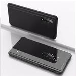 For Xiaomi Mi 10 / 10 Pro Plated Mirror Horizontal Flip Leather Case with Holder(Black)