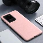 For Galaxy S20+ Starry Series Shockproof Straw Material + TPU Protective Case(Pink)
